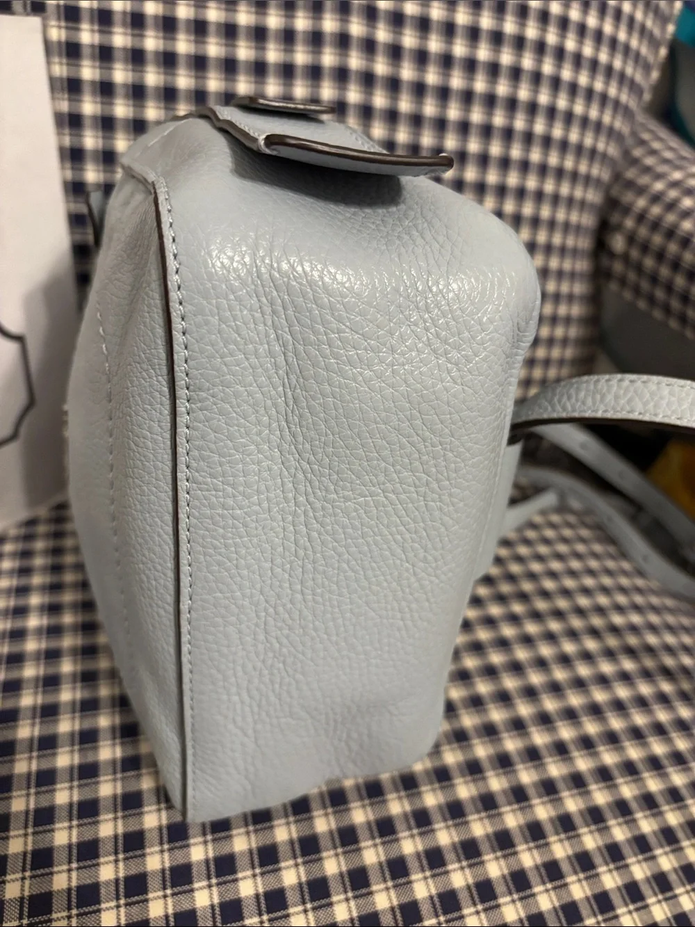 Coach Andi Sky Blue Pebbled Leather Mini Backpack